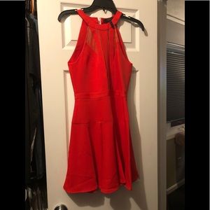 Bcbg Maxazria sheer red cocktail dress size 2